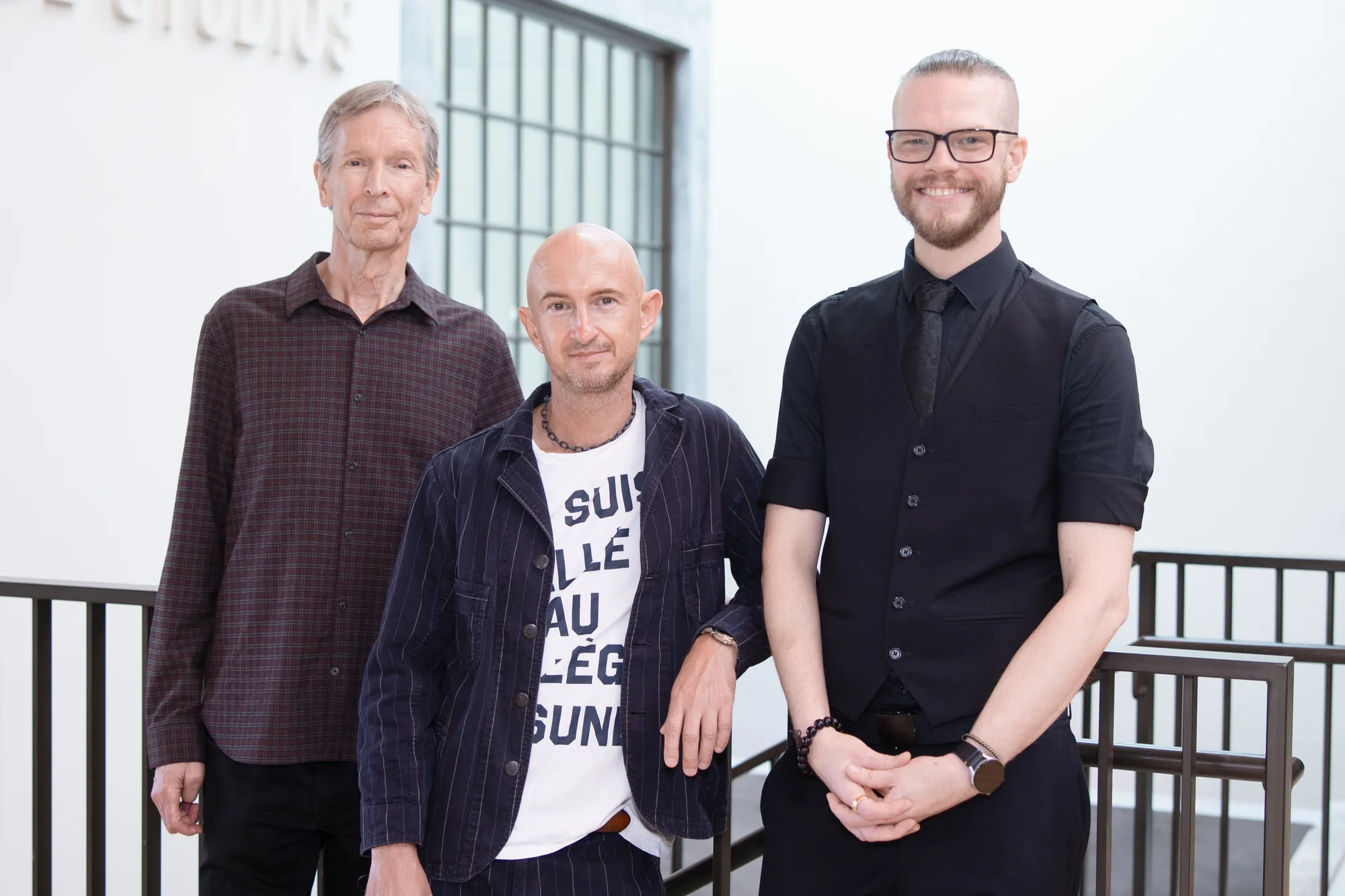 Authors Donald Hoffman, Andrew Gallimore, and Niffe Hermansson at The Lighthouse Campus